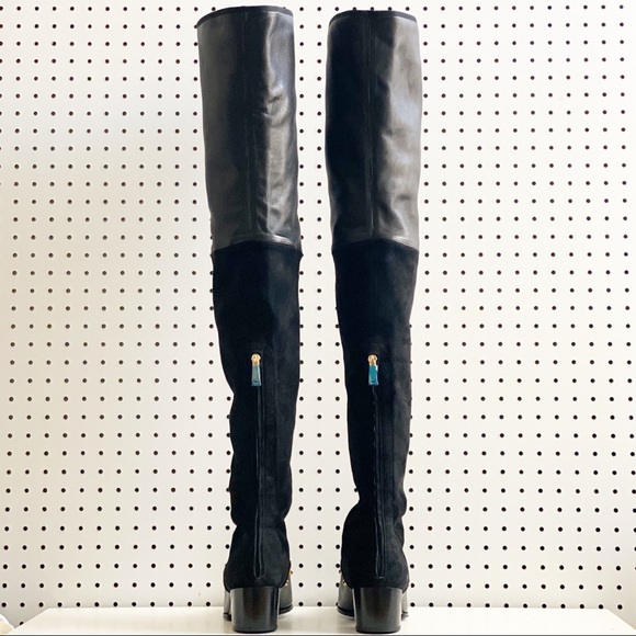 Balmain | Billie Leather & Suede Thigh High
